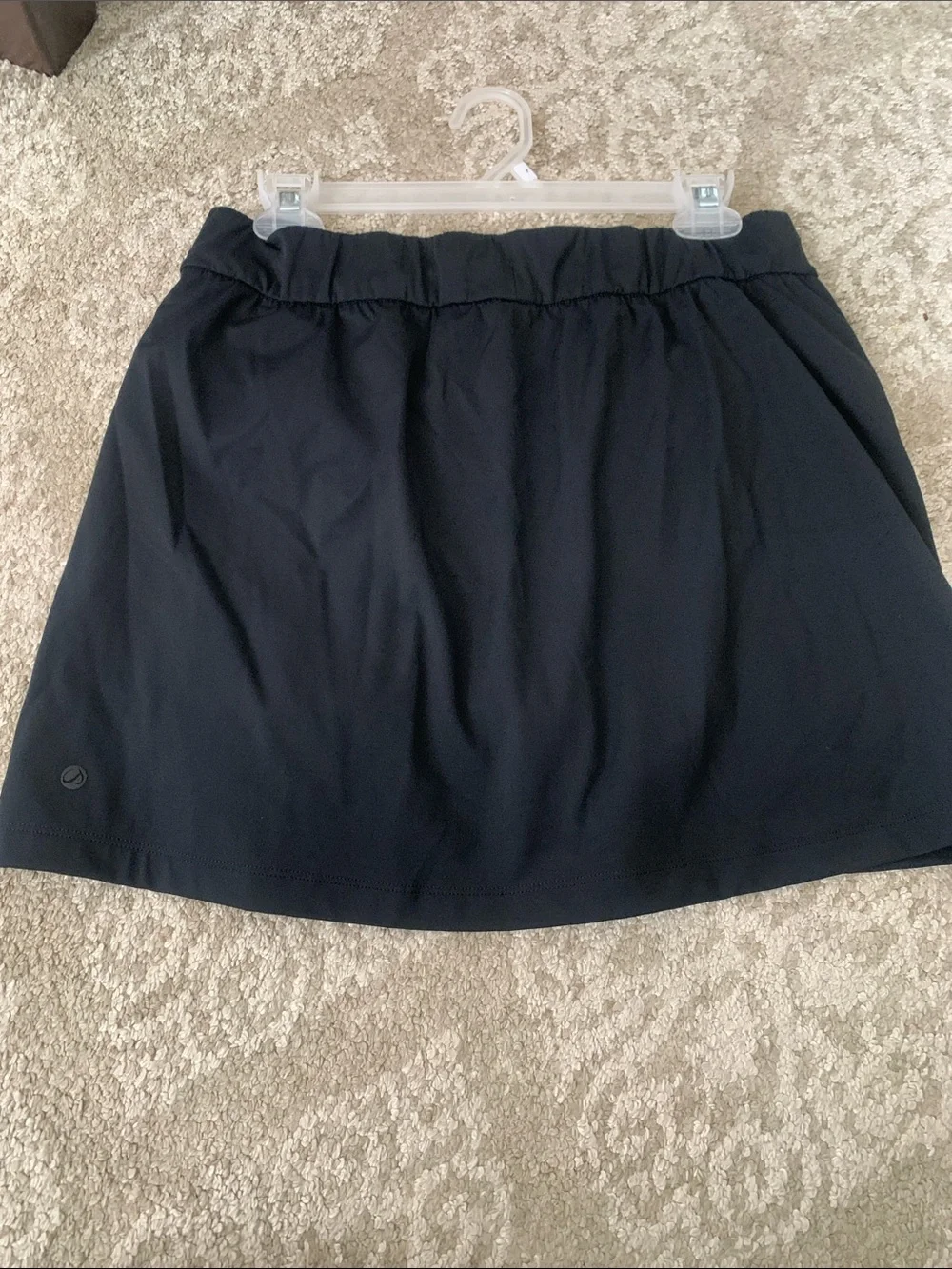 Everyday Black Drawstring Mini Skirt